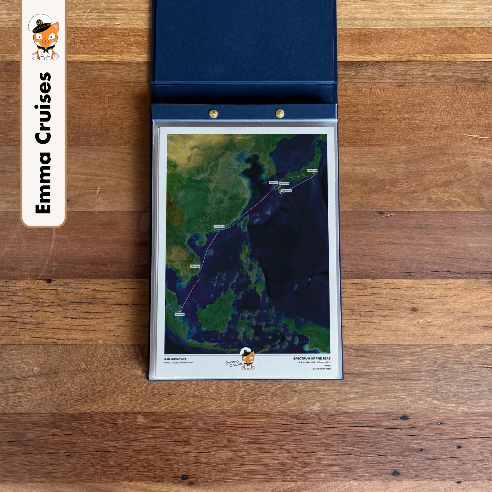 Emma Cruises Custom Cruise Map (Limited Edition) - Satellite - Image 26