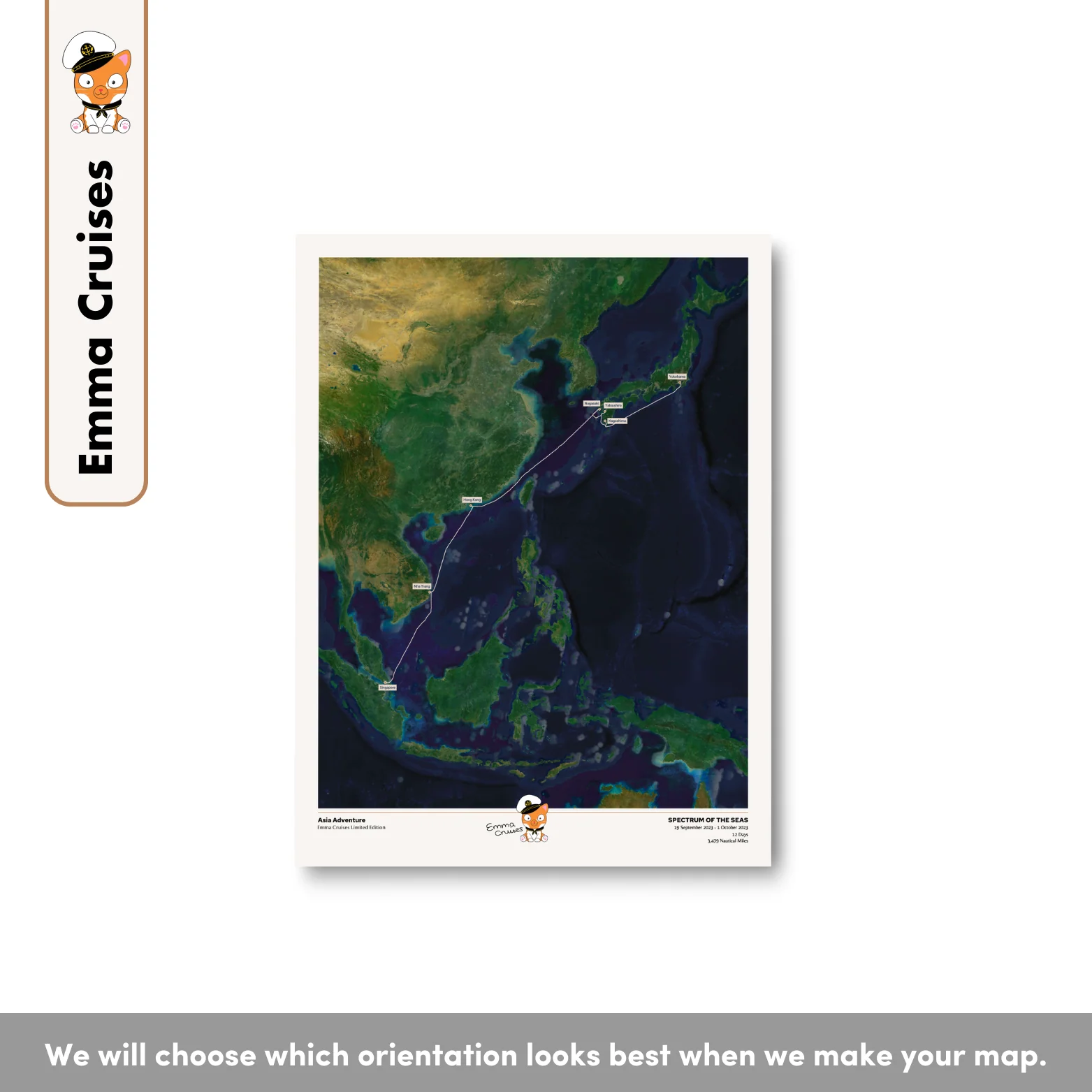 Emma Cruises Custom Cruise Map (Limited Edition) - Satellite - Image 27