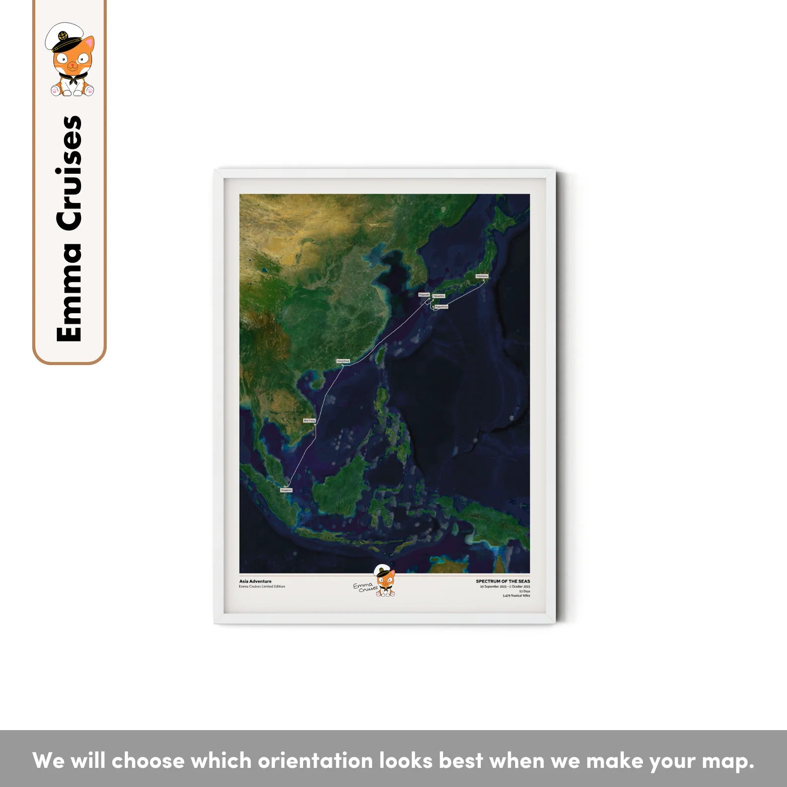 Emma Cruises Custom Cruise Map (Limited Edition) - Satellite - Image 30