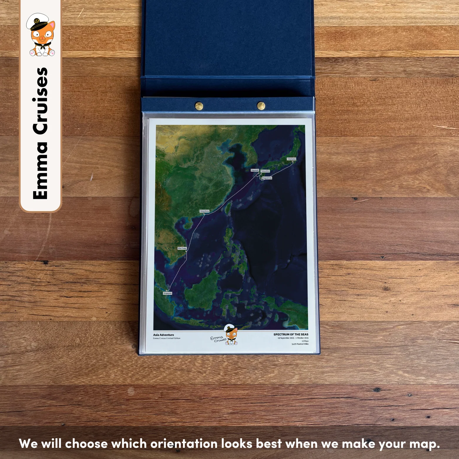 Emma Cruises Custom Cruise Map (Limited Edition) - Satellite - Image 35