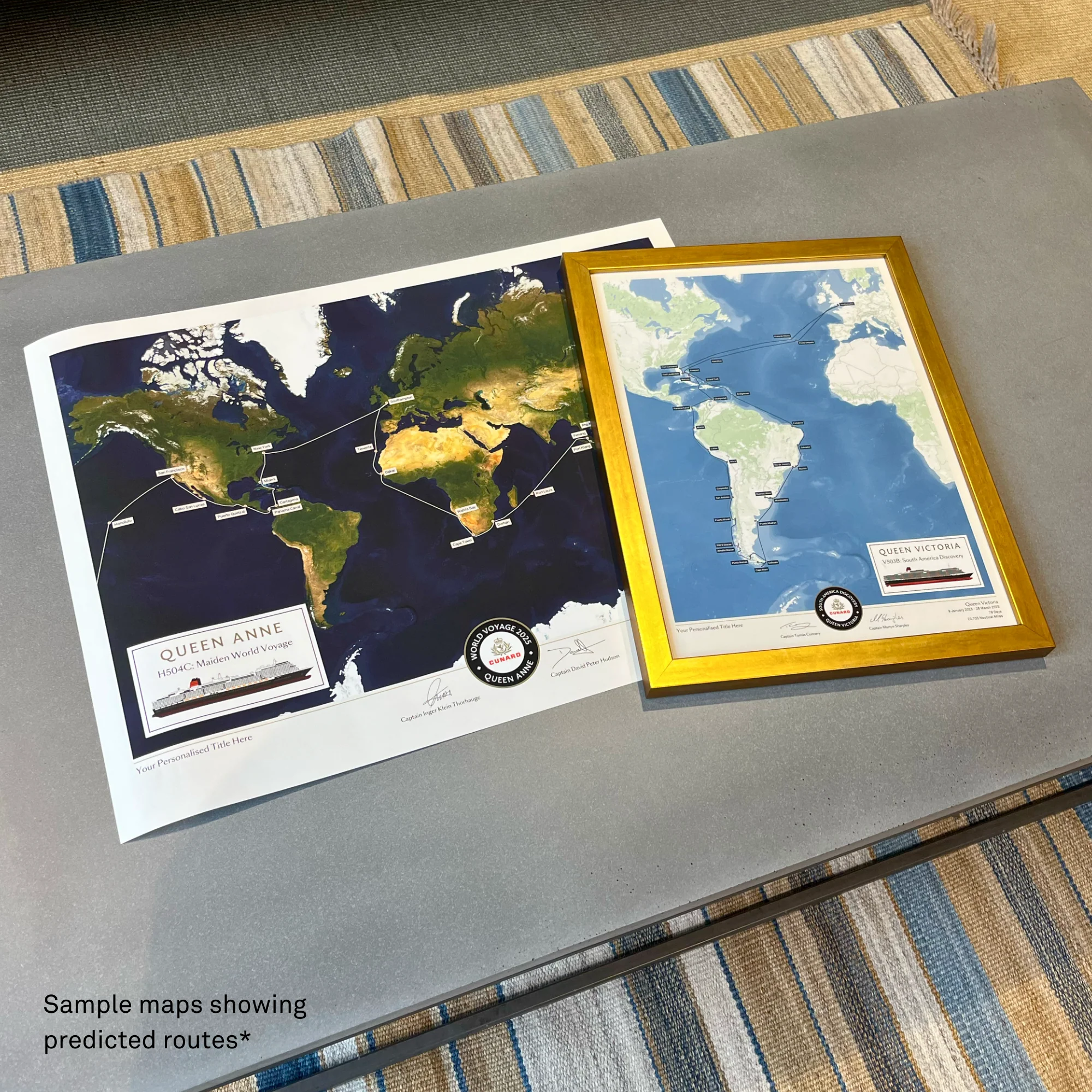 Special Edition Map of Queen Victoria's South America Discovery Voyage - Image 8